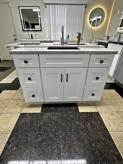 Modern Bathroom Vanity | 48" & 54" Sizes | Countertop Options