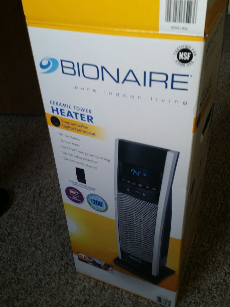 Bionaire ceramic tower heater