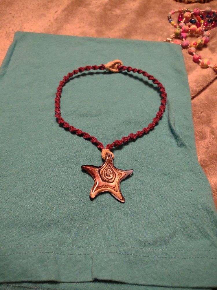 Macrame Starfish Choker Style Necklace