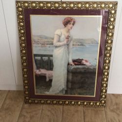 Marcus Stone Print and “A Tea Party In The Garden “ Framed Painting