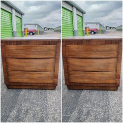 Large, 3-Drawer Nightstand (on wheels!)
