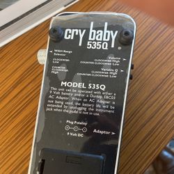 Dunlop Crybaby Wah Wah Pedal 535Q