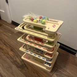 Wooden Marble Run Toy