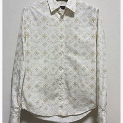 Louis Vuitton  Monogram Sand Long Sleeve Shirt Rare Autumn Winter (Size L)