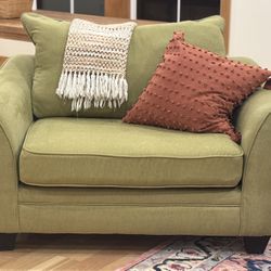 Green Couch and Loveseat 