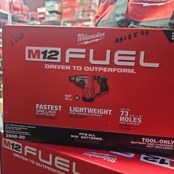 Milwaukee
M12 FUEL 12V Lithium-Ion Brushless Cordless 5/8 in. SDS-Plus Rotary Hammer Drill (Tool-Only)