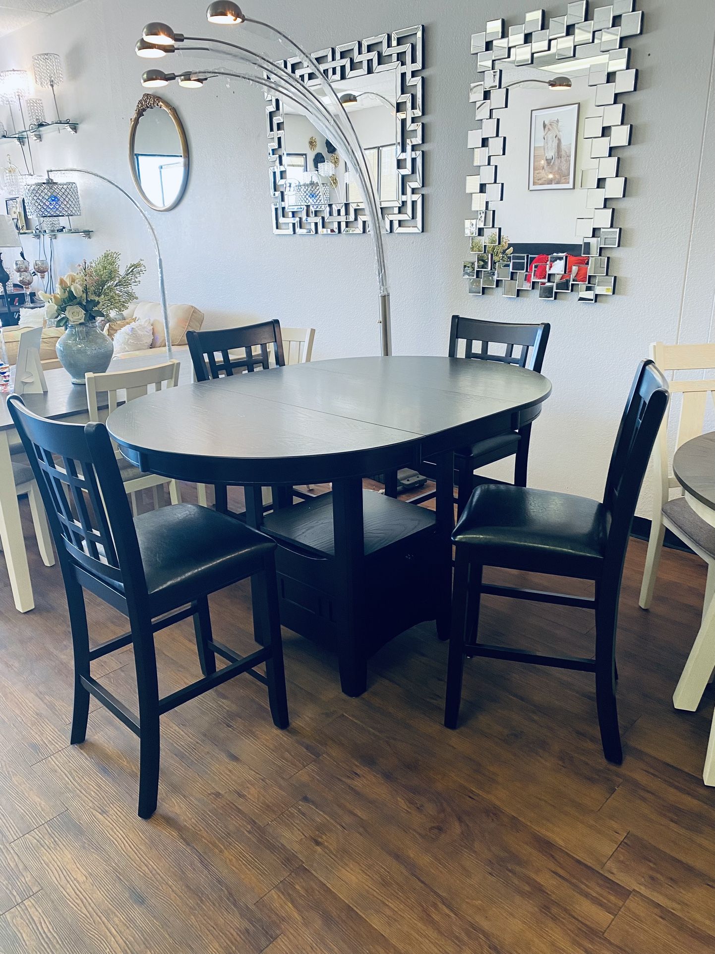 5Pc Black HighCounter Dining Set