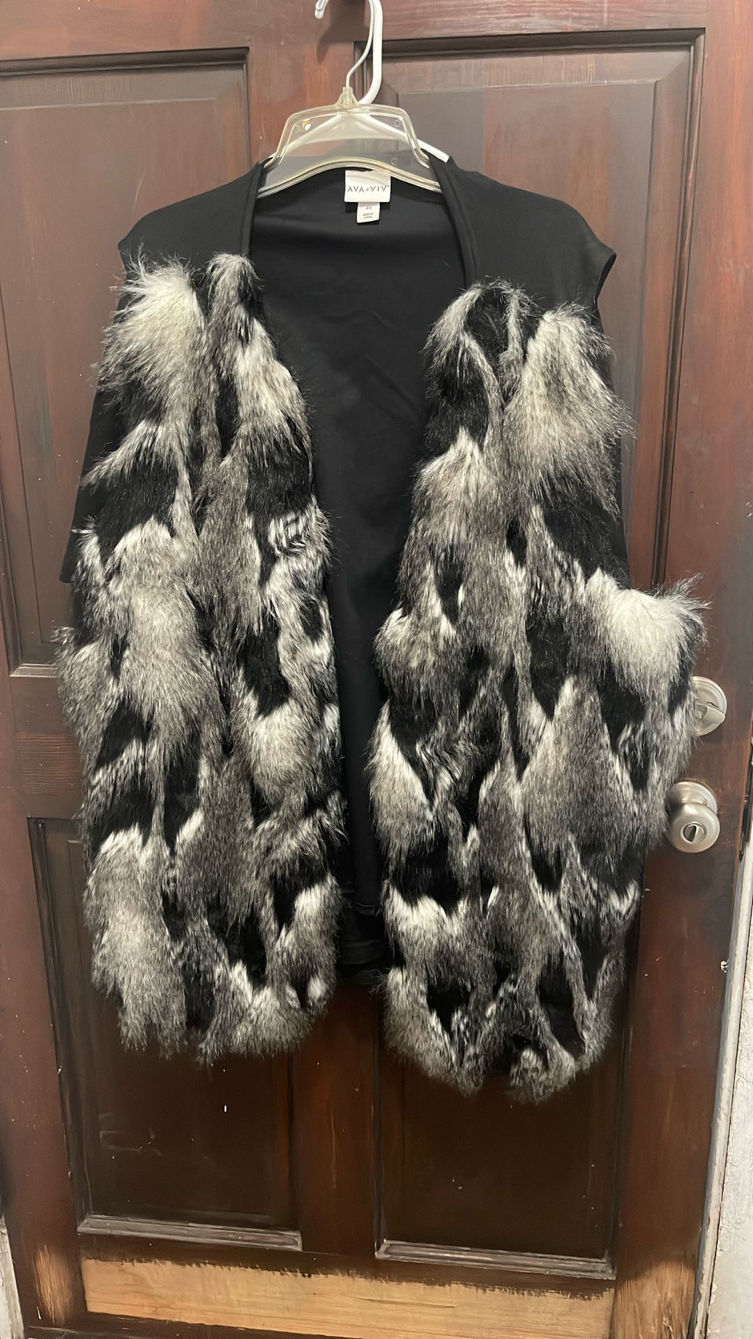 Ava & Viv faux fur vests womens 4X