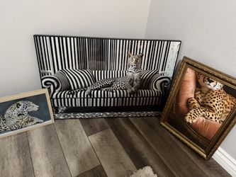 Modern Glam Leopard Print Wall Decor – Set of 3