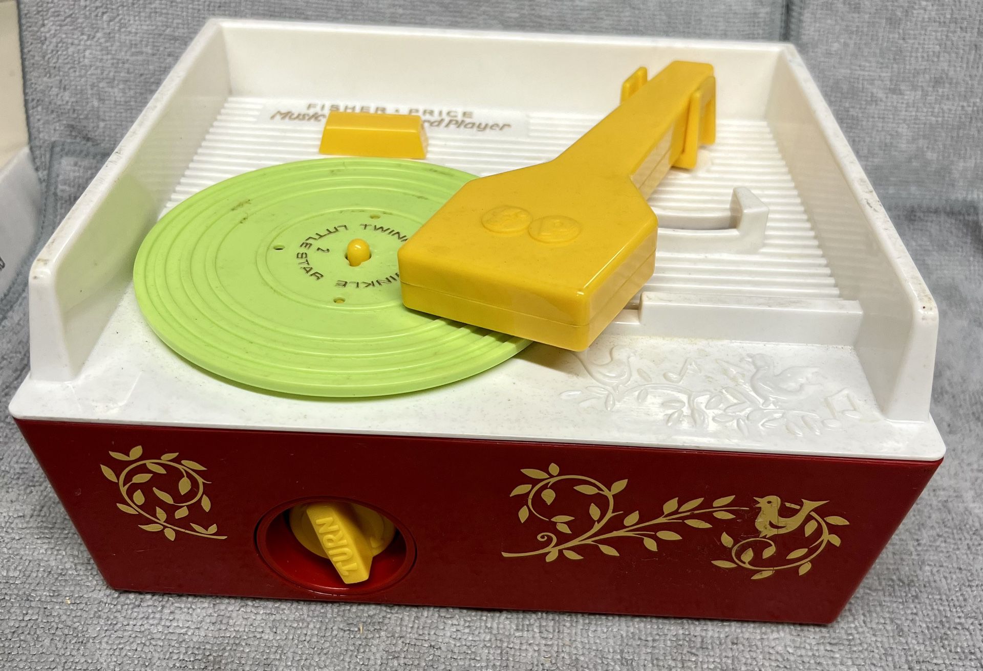 Fisher Price Music Box Toy Record Player w/the Twinkle Little Star- Used-