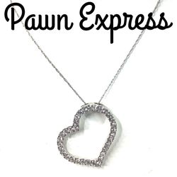 Sterling Silver Heart Pendant Necklace Set 
