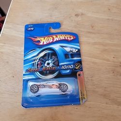 Hot Wheels Track Aces 10/10 (2005) White Speed Blaster Toy Car #070