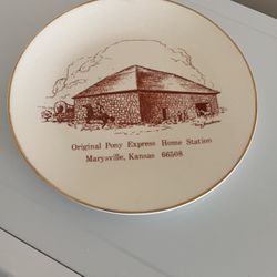 Pony Express Collector Plate     Marysville, KS 66508.       ON SALE NOW 