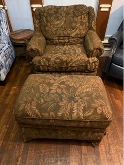 Vintage Best Chairs, Inc chair and ottoman