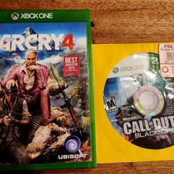 Xbox One Farcry 4 & Xbox 360 Call Of Duty Black Ops