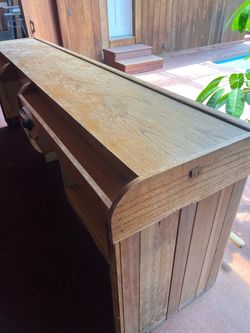 Giant Wood Bar table 11’ long x 3’’ wide 4’ tall