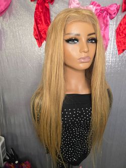 28" honey blonde human hair wig 13x4 new