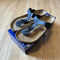 New Birkenstock Gizeh BS Black – Size 38 (US 7) Regular Fit