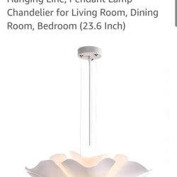 LIGHTLAND 2-Lights Acrylic Flower Pendant