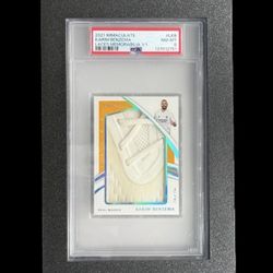 2021 Immaculate Karin Benzema Laces Memorabilia 1/1 PSA 8