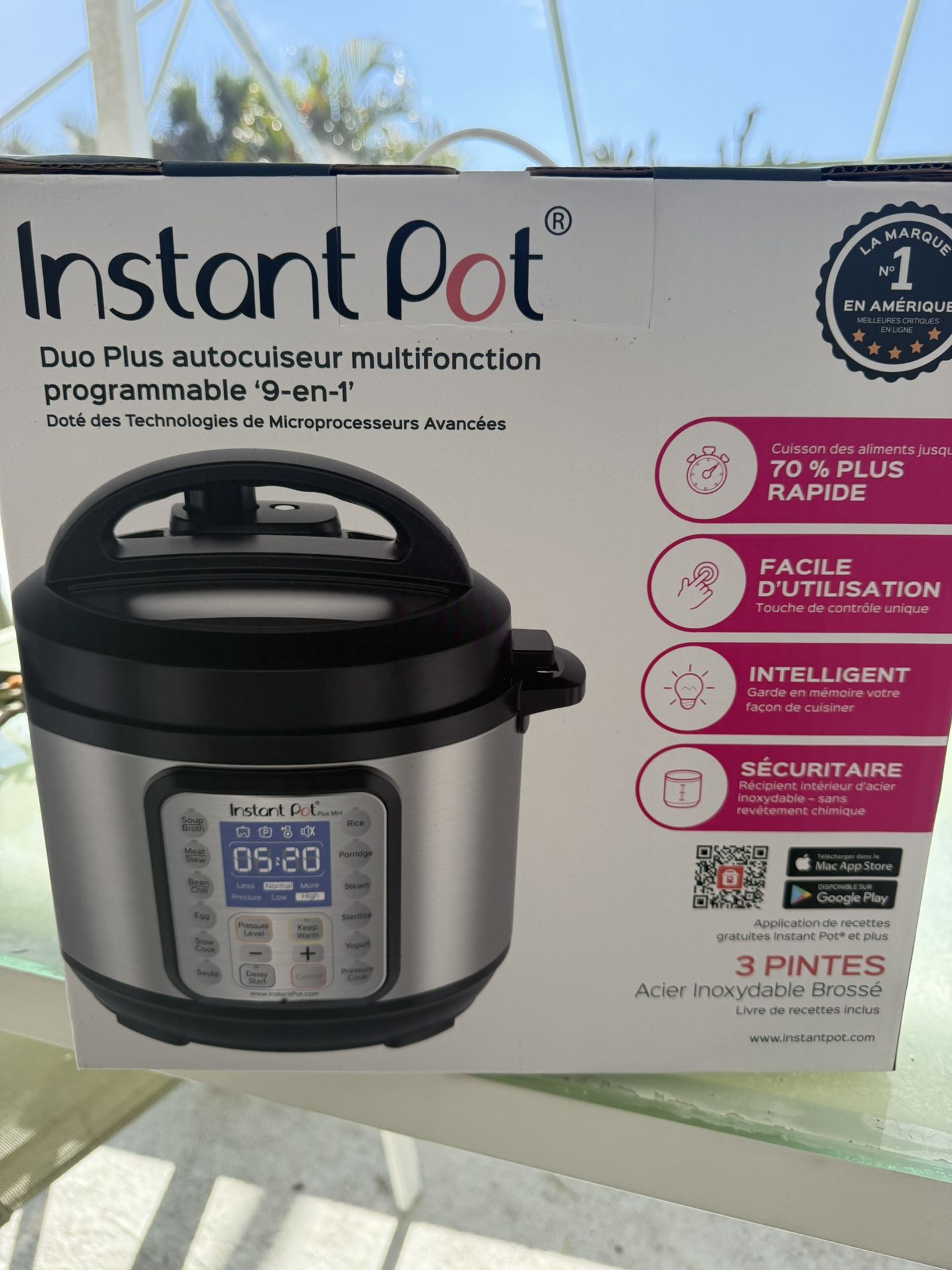 Instant Pot Duo Plus 9-in-1 Multi-Use Programmable Pressure Cooker 3-Quart