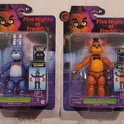 Jazwares Five Nights at Freddy's FNAF BONNIE & FREDDY 5" Figures NEW & SEALED!