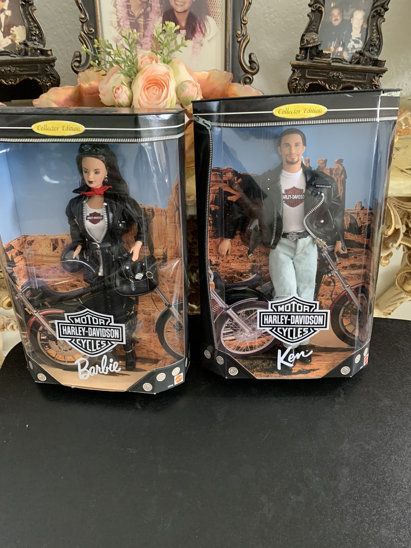 Rare Collectible Ken and Barbie Harley Davison set