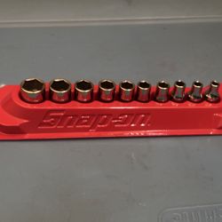 Snap-on Tools 10 pc 1/4" Drive 6-Point SAE Flank Drive® Shallow Socket Set (3/16-9/16")