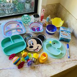 15pcs cute Kids Bowls Cup plates toys bundle