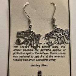 Udjat Eye Sterling Silver Earrings 