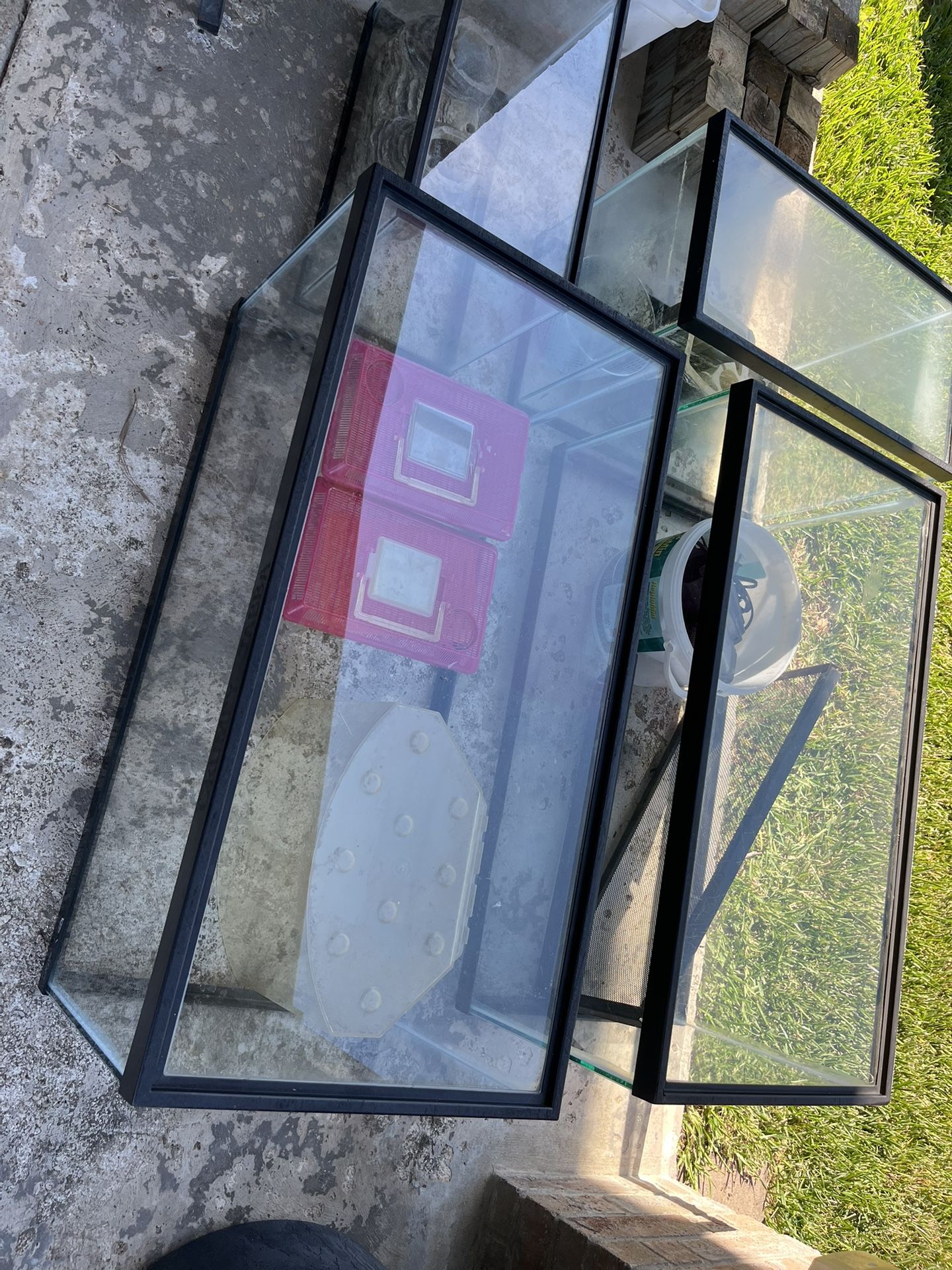 Multiple Fish Tanks/lizard Tanks. Used For Reptiles