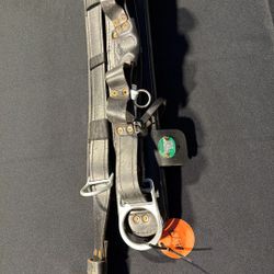 Buckingham 20192M Black Leather Short Back Mobility Belt