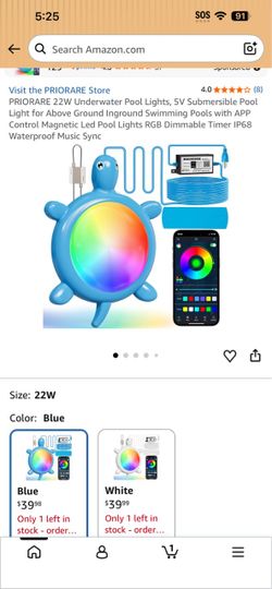 PRIORARE 22W RGB Underwater Pool Light