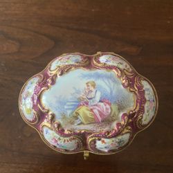Painted Porcelain Box