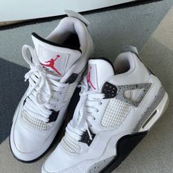 White Cement Size 9.5 Basketball Shoes 