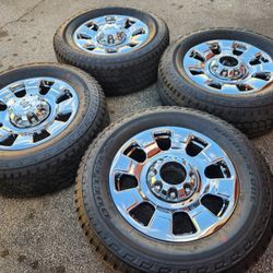 20" ford f250-350 king ranch chrome oem wheels and tires 