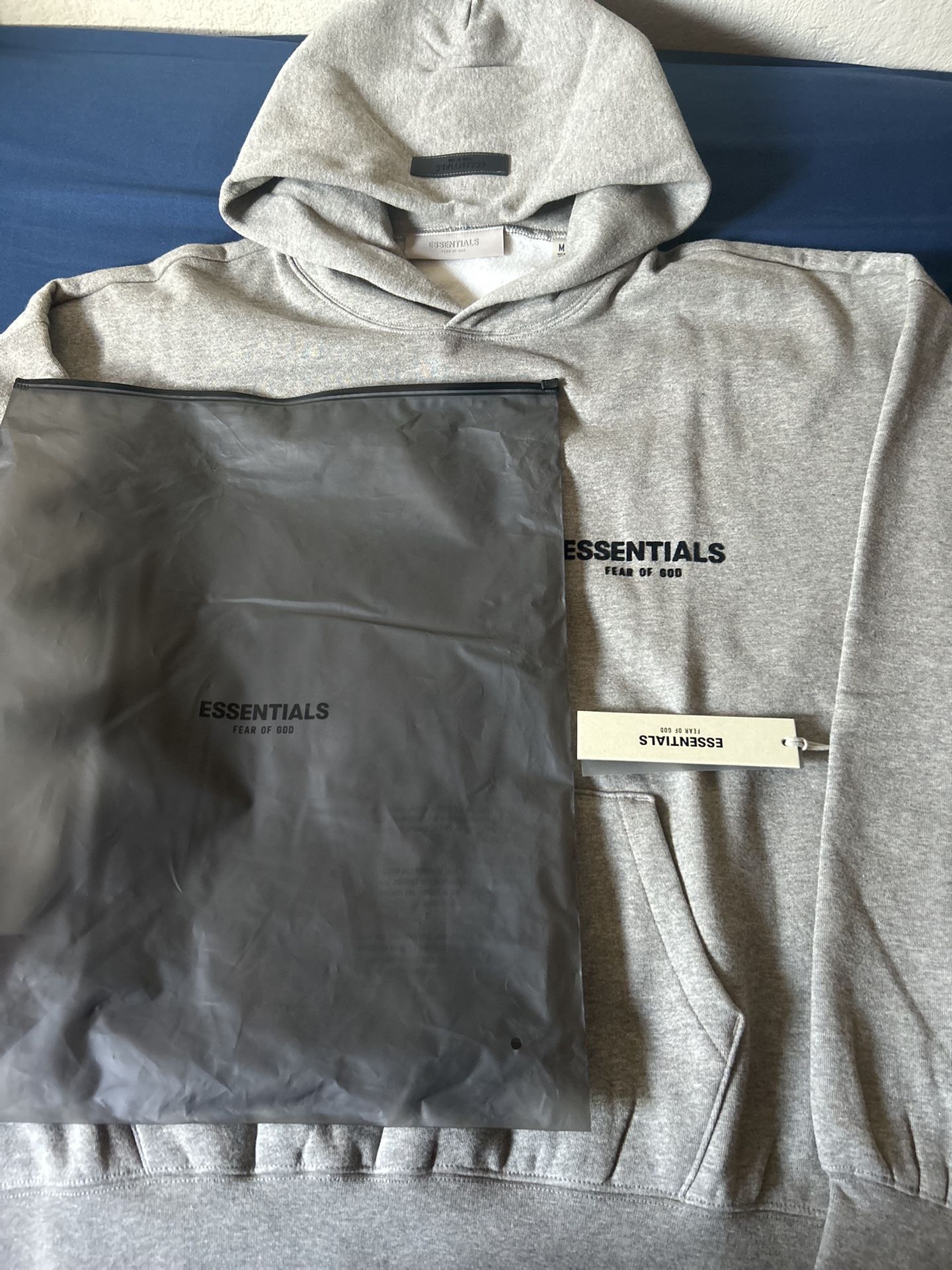 Size M - Fear Of God Essentials Dark Oatmeal Hoodie
