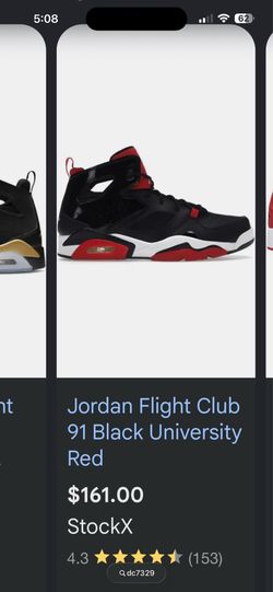 Jordan Flight Club 91 Black University Red
