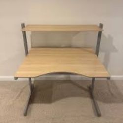 IKEA JERKER Workstation Desk Fully Adjustable With Upper Shelf