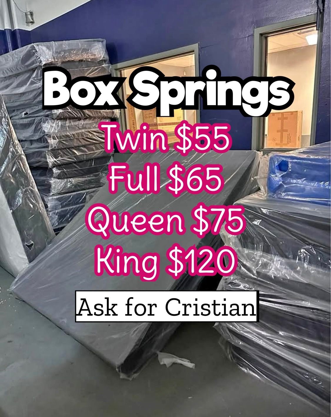 Box Springs Twin box Full box Queen box King box Bases para colchon Box spring
