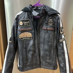Women’s Large Real Leather Motorcycle Jacket