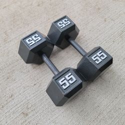 55 Pound Dumbbells