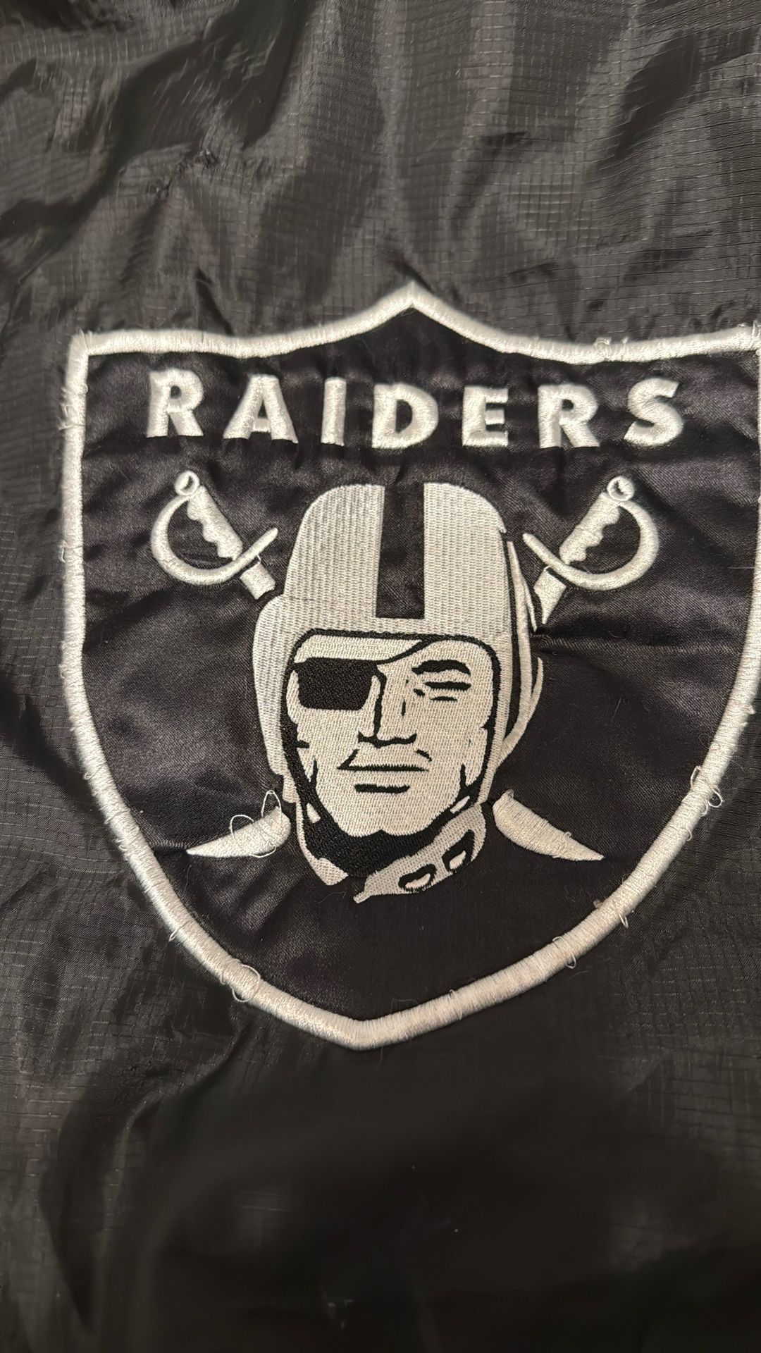 Mens Raiders Jacket With Fleece Liner. Removable Hood Size XL