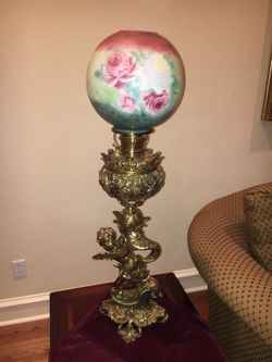 Antique lamp and original globe