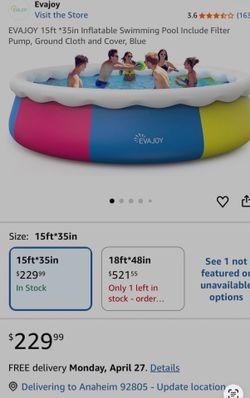 Inflatable Outdoor pool with sand filter and ladder