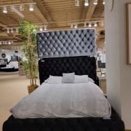 Queen New Bed. In Dove Grey, Black, Gray. 