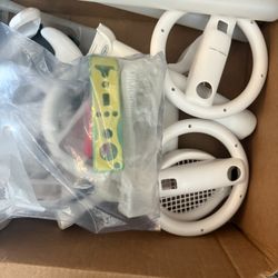 Wii Steering Wheel Bundle (Mario Kart) – Multiple Wheels & Accessories