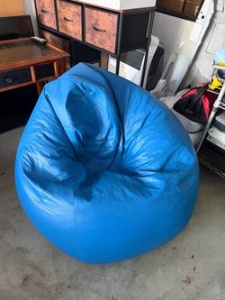 Large Blue Bean Bag Chair