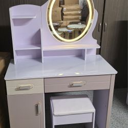new vanity desk with LED light 