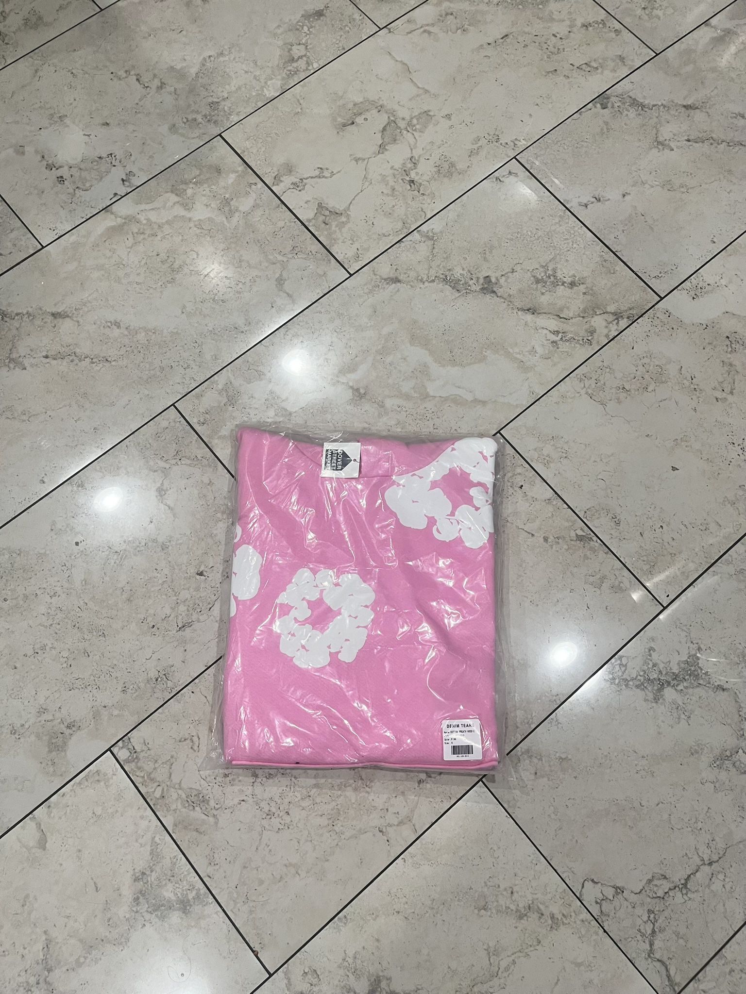 Pink Denim Tear Hoodie